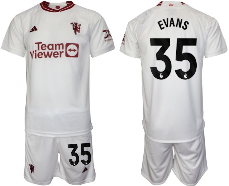Men 2023-2024 Club Manchester United away white #35 Soccer Jersey